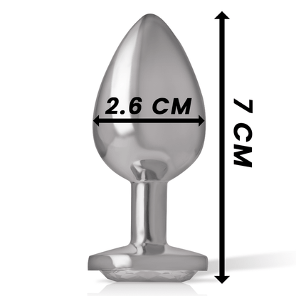 INTENSE - WHITE HEART ALUMINUM METAL ANAL PLUG SIZE S - Kink&Play