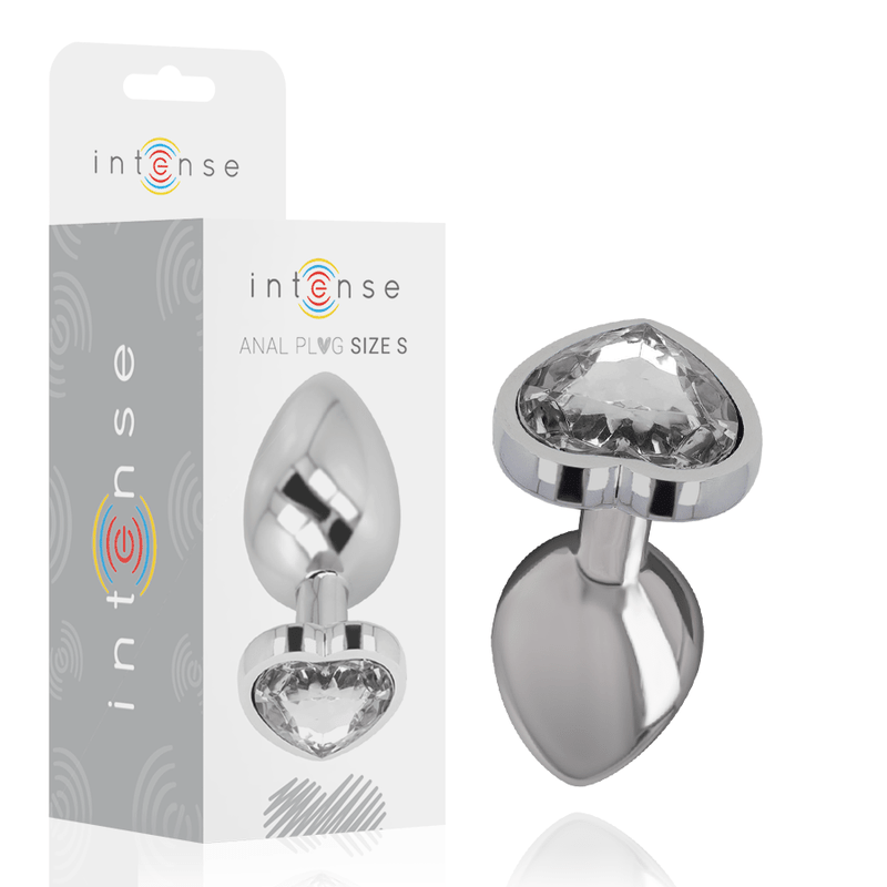 INTENSE - WHITE HEART ALUMINUM METAL ANAL PLUG SIZE S - Kink&Play