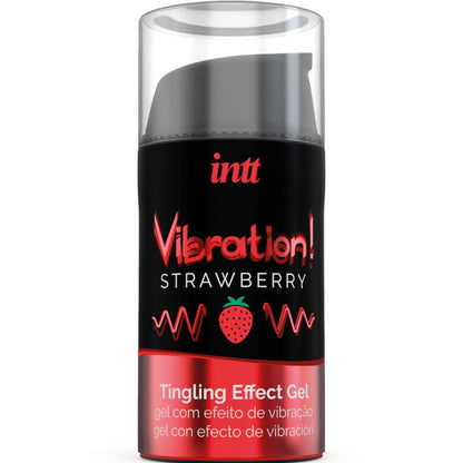 INTT - POWERFUL INTIMATE STIMULANT LIQUID VIBRATING GEL STRAWBERRY 15 ML - Kink&Play