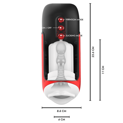 JAMYJOB - BLAZE AUTOMATIC MOUTH MASTURBATOR 5 MODES STIMULATING WAVES AND VIBRATION - Kink&Play