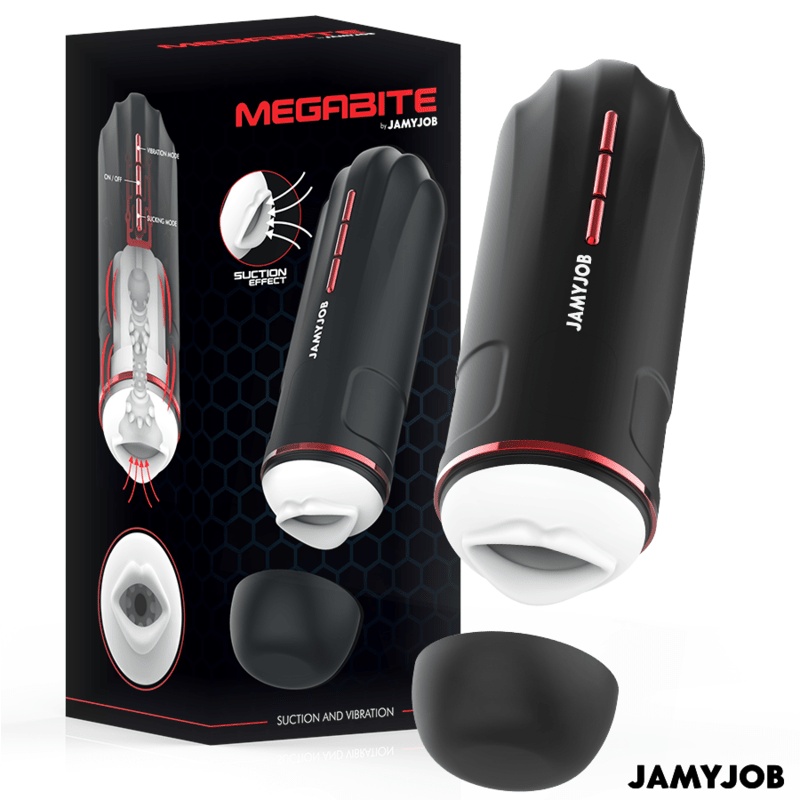 JAMYJOB - MEGABITE AUTOMATIC MOUTH MASTURBATOR 5 MODES STIMULATING WAVES AND VIBRATION - Kink&Play