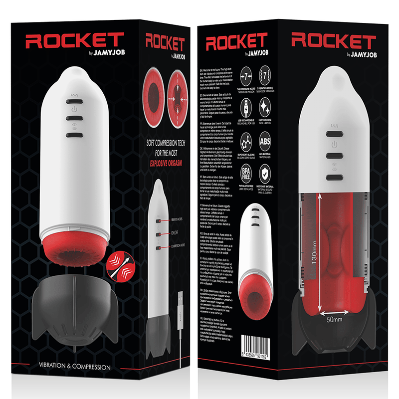 JAMYJOB - ROCKET MASTURBATOR SOFT COMPRESSION TECH AND VIBRATION - Kink&Play