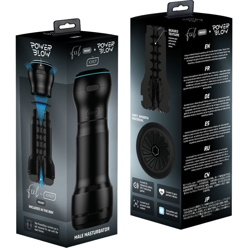 KIIROO - FEEL POCKET MALE MASTURBATOR + POWER BLOW - Kink&Play