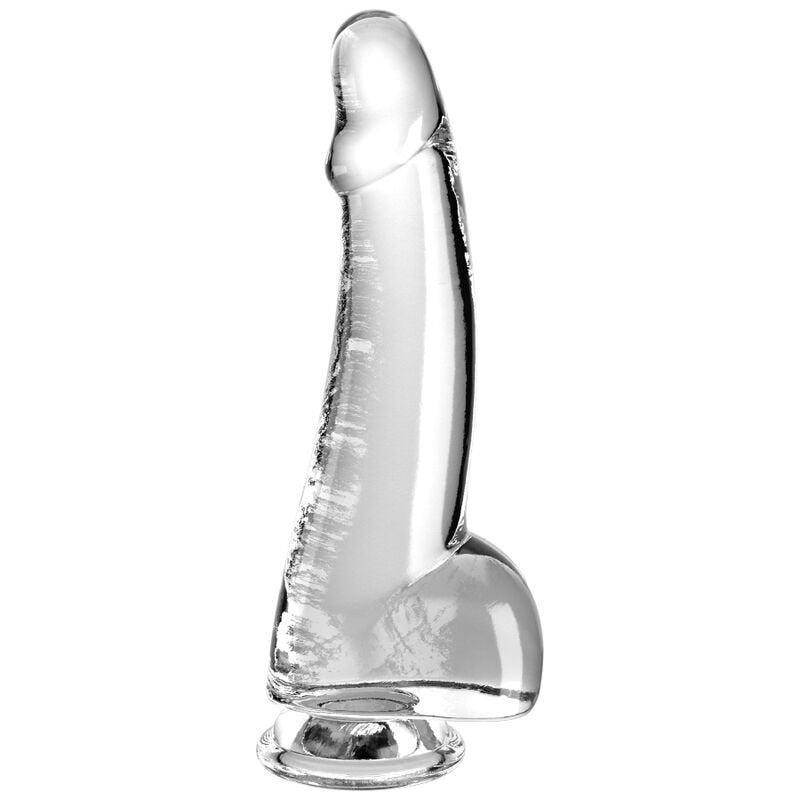 KING COCK - CLEAR DILDO WITH TESTICLES 15.2 CM TRANSPARENT - Kink&Play