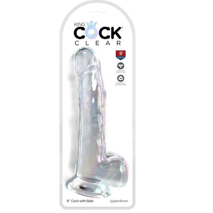 KING COCK - CLEAR DILDO WITH TESTICLES 20.3 CM TRANSPARENT - Kink&Play