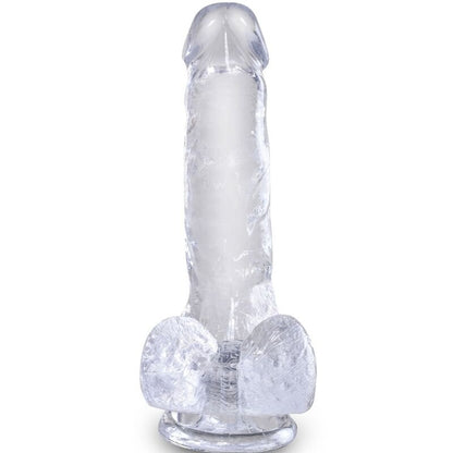 KING COCK - CLEAR REALISTIC PENIS WITH BALLS 13.5 CM TRANSPARENT - Kink&Play