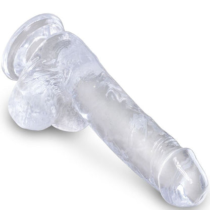 KING COCK - CLEAR REALISTIC PENIS WITH BALLS 13.5 CM TRANSPARENT - Kink&Play