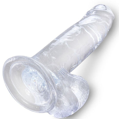 KING COCK - CLEAR REALISTIC PENIS WITH BALLS 15.2 CM TRANSPARENT - Kink&Play