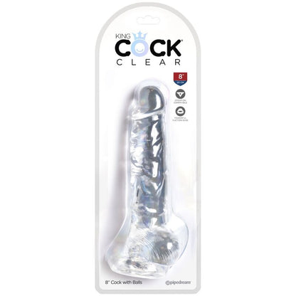 KING COCK - CLEAR REALISTIC PENIS WITH BALLS 16.5 CM TRANSPARENT - Kink&Play