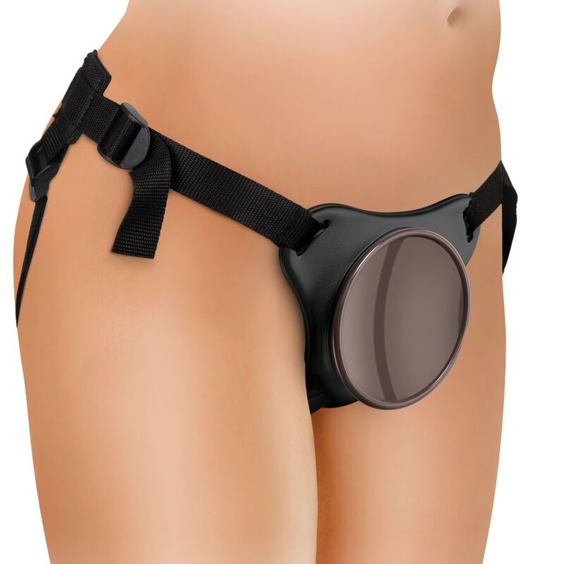 KING COCK - ELITE DELUXE ADJUSTABLE HARNESS KIT RING WITH TESTICLES & DILDO 20.3 CM - Kink&Play