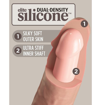 KING COCK - ELITE REALISTIC DILDO VIBRATOR & SILICONE REMOTE CONTROL 23 CM - Kink&Play