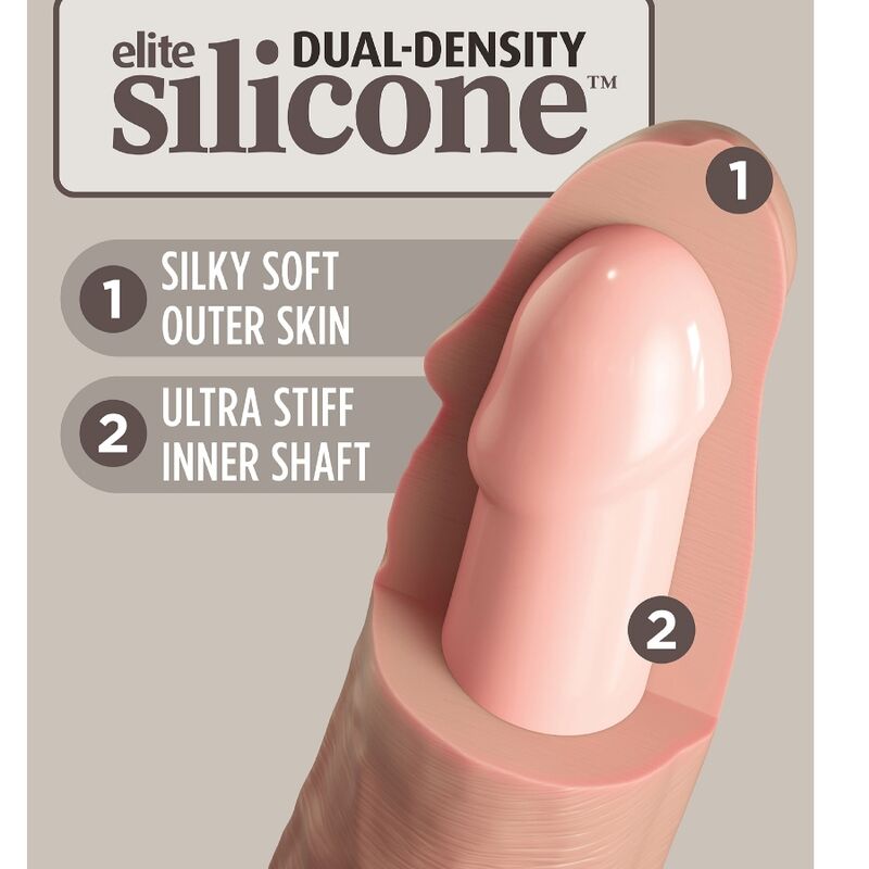 KING COCK - ELITE REALISTIC SILICONE DILDO 17.8 CM - Kink&Play