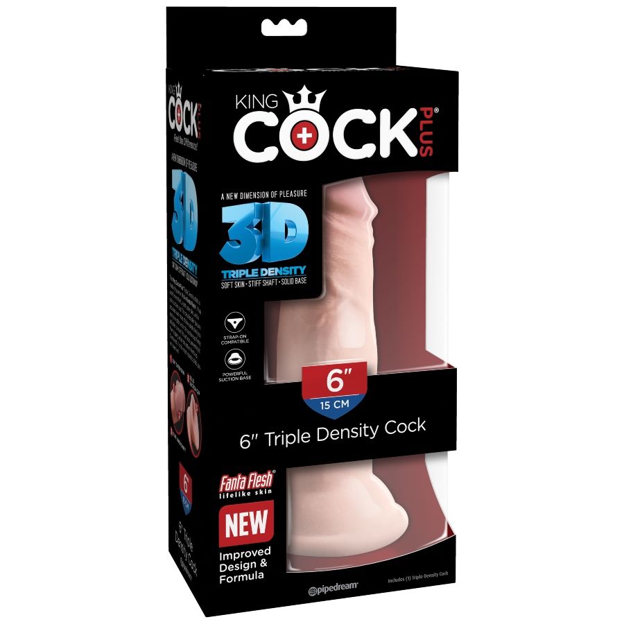 KING COCK - TRIPLE DENSITY DILDO 15 CM - Kink&Play