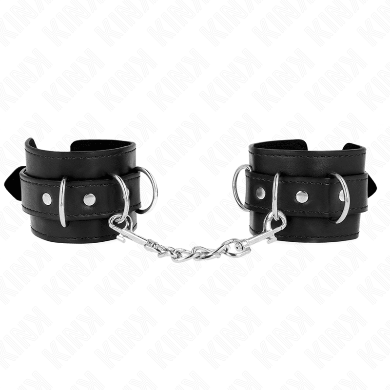KINK - 3 D - RING WRIST RESTRAINTS ADJUSTABLE BLACK 17.5 - 25 CM X 6 CM - Kink&Play