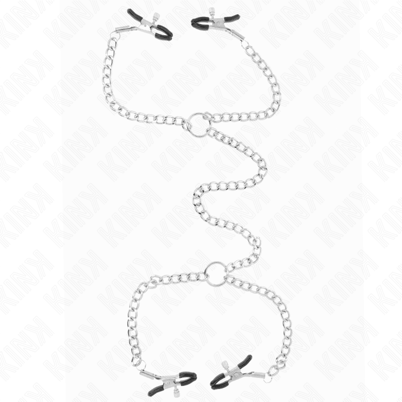 KINK - 4 CHAIN NIPPLE CLAMPS 32 CM WITH LITTLE CHAINS 14 CM - Kink&Play