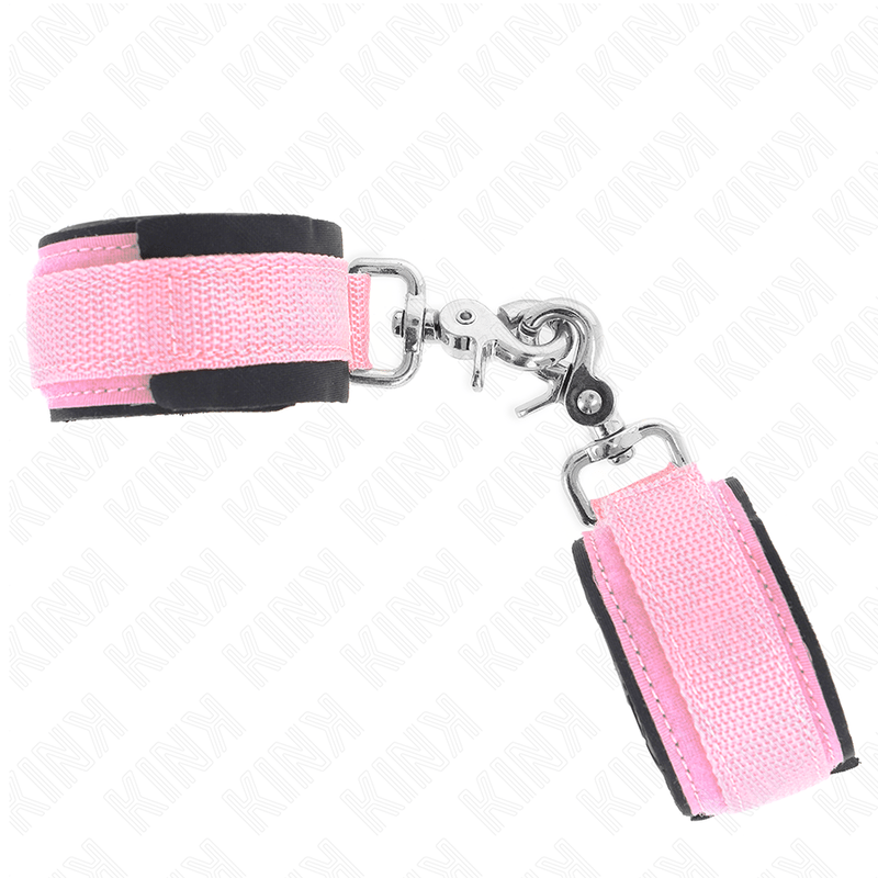 KINK - ADJUSTABLE NEOPRENE WRIST RESTRAINTS PINK ADJUSTABLE 22 - 34 CM - Kink&Play