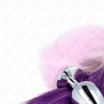 KINK - ANAL PLUG SIZE L 10 X 4 CM WITH SYNTHETIC TAIL 40 CM PURPLE - Kink&Play