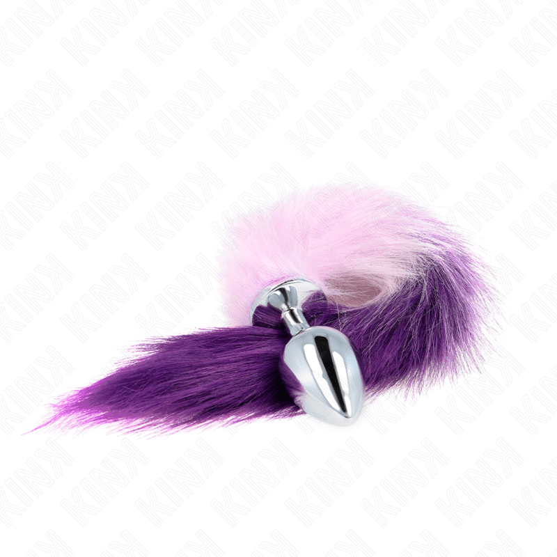 KINK - ANAL PLUG SIZE L 10 X 4 CM WITH SYNTHETIC TAIL 40 CM PURPLE - Kink&Play