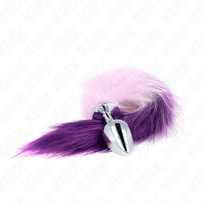 KINK - ANAL PLUG SIZE L 10 X 4 CM WITH SYNTHETIC TAIL 40 CM PURPLE - Kink&Play