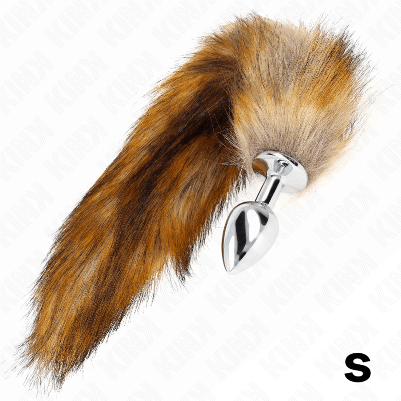 KINK - ANAL PLUG SIZE S 7 X 3 CM WITH SYNTHETIC TAIL 40 CM BROWN - Kink&Play