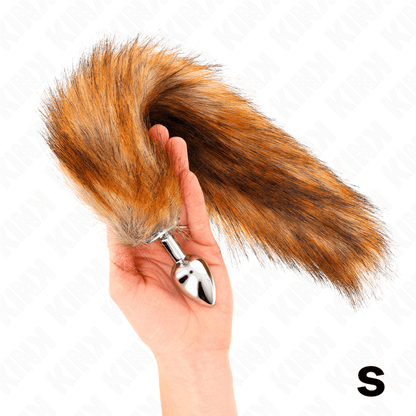 KINK - ANAL PLUG SIZE S 7 X 3 CM WITH SYNTHETIC TAIL 40 CM BROWN - Kink&Play