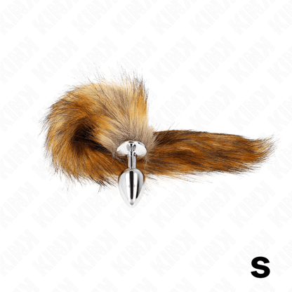 KINK - ANAL PLUG SIZE S 7 X 3 CM WITH SYNTHETIC TAIL 40 CM BROWN - Kink&Play