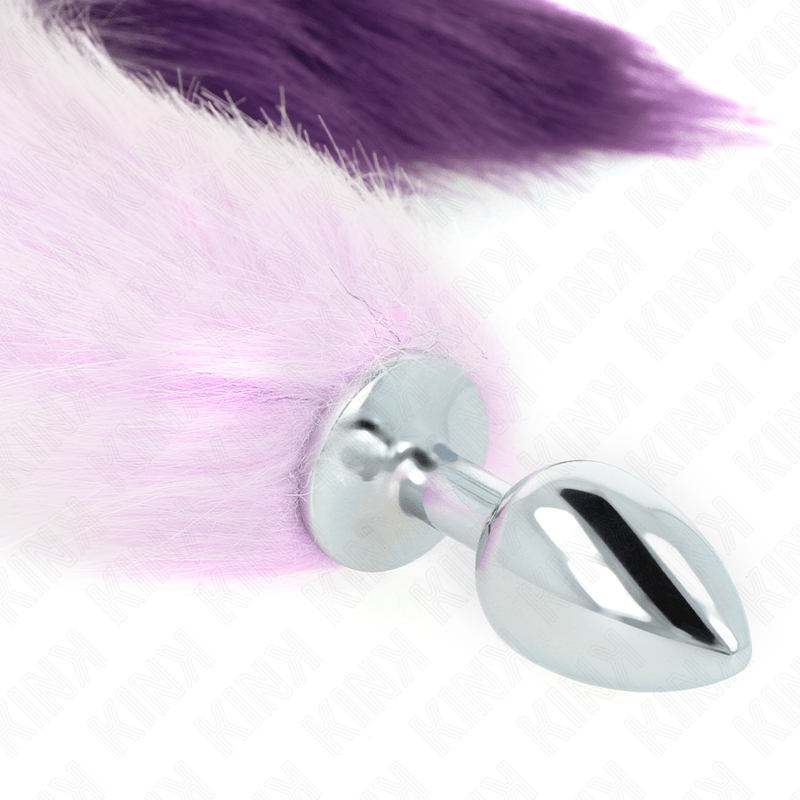 KINK - ANAL PLUG SIZE S 7 X 3 CM WITH SYNTHETIC TAIL 40 CM PURPLE - Kink&Play