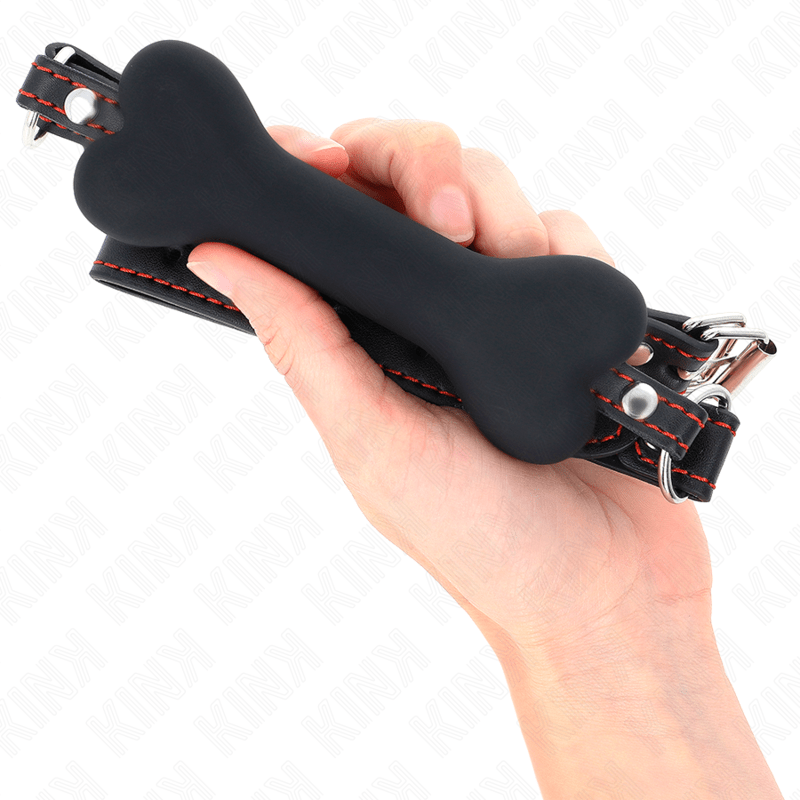 KINK - BLACK BONE 12 CM GAG 63 x 2 CM - Kink&Play