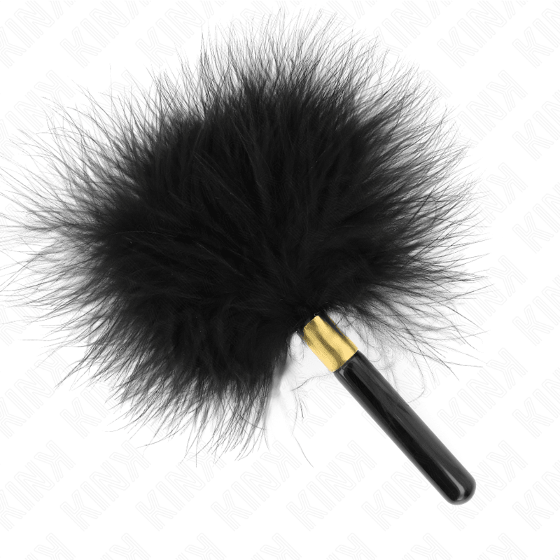 KINK - BLACK GOLD METAL TICKLE FEATHERS 18 CM - Kink&Play