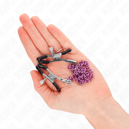 KINK - CHAIN NIPPLE CLAMPS PURPLE 30 CM - Kink&Play