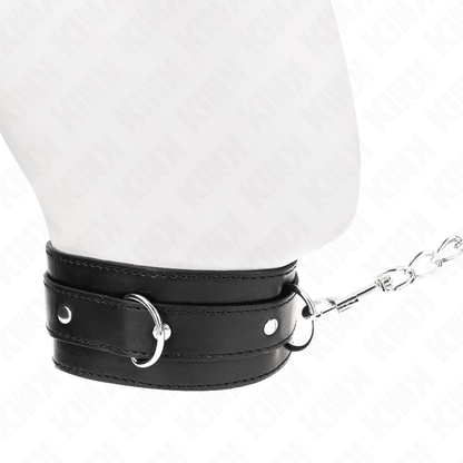 KINK - COLLAR WITH BELT 65 CM WITH STRAP BLACK 54 X 4.5 CM - Kink&Play