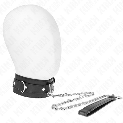 KINK - COLLAR WITH BELT 65 CM WITH STRAP BLACK 54 X 4.5 CM - Kink&Play