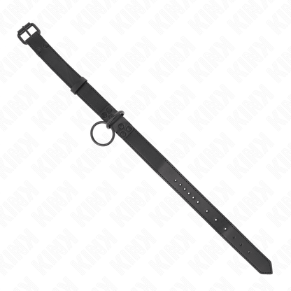 KINK - COLLAR WITH DARK LEASH 65 CM ADJUSTABLE 37 - 54 CM X 3 CM - Kink&Play