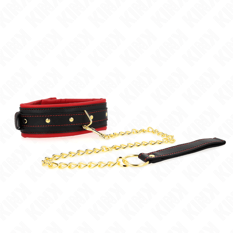 KINK - COLLAR WITH PLAIN FABRIC LEASH ADJUSTABLE 33 - 48 CM X 5.7 CM - Kink&Play
