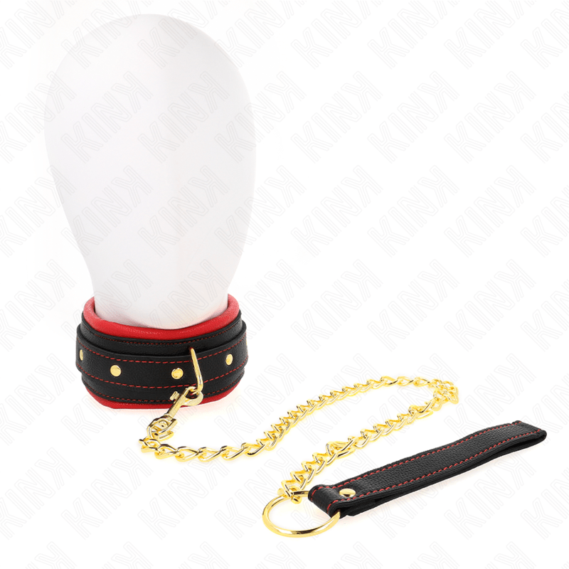 KINK - COLLAR WITH PLAIN FABRIC LEASH ADJUSTABLE 33 - 48 CM X 5.7 CM - Kink&Play