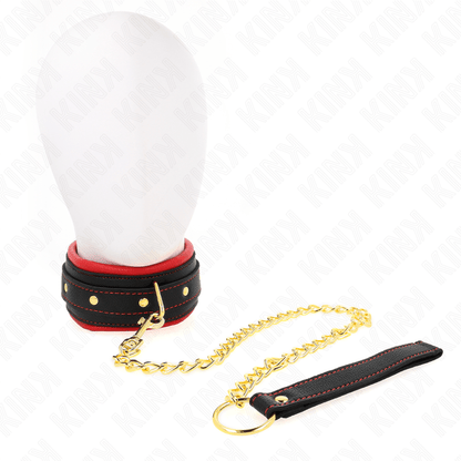 KINK - COLLAR WITH PLAIN FABRIC LEASH ADJUSTABLE 33 - 48 CM X 5.7 CM - Kink&Play