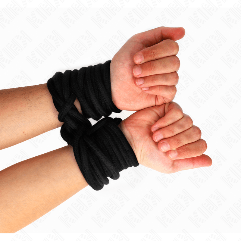 KINK - COTTON ROPE 10 METER BLACK - Kink&Play