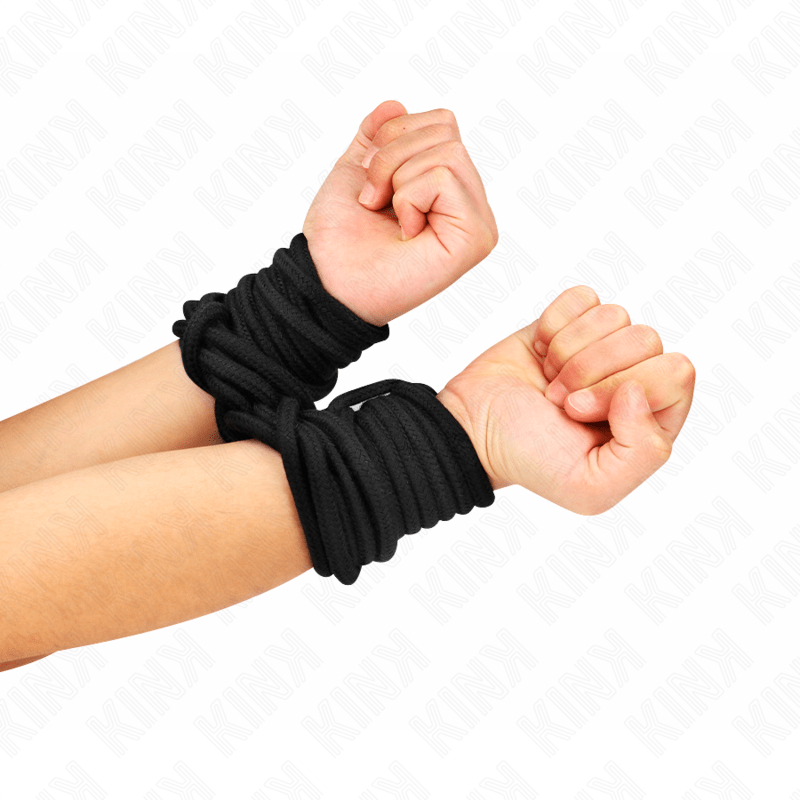 KINK - COTTON ROPE 20 METER BLACK - Kink&Play