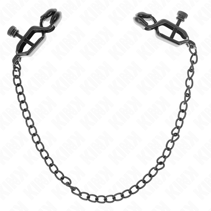 KINK - FLAT CHAIN NIPPLE CLAMPS BLACK 30 CM - Kink&Play