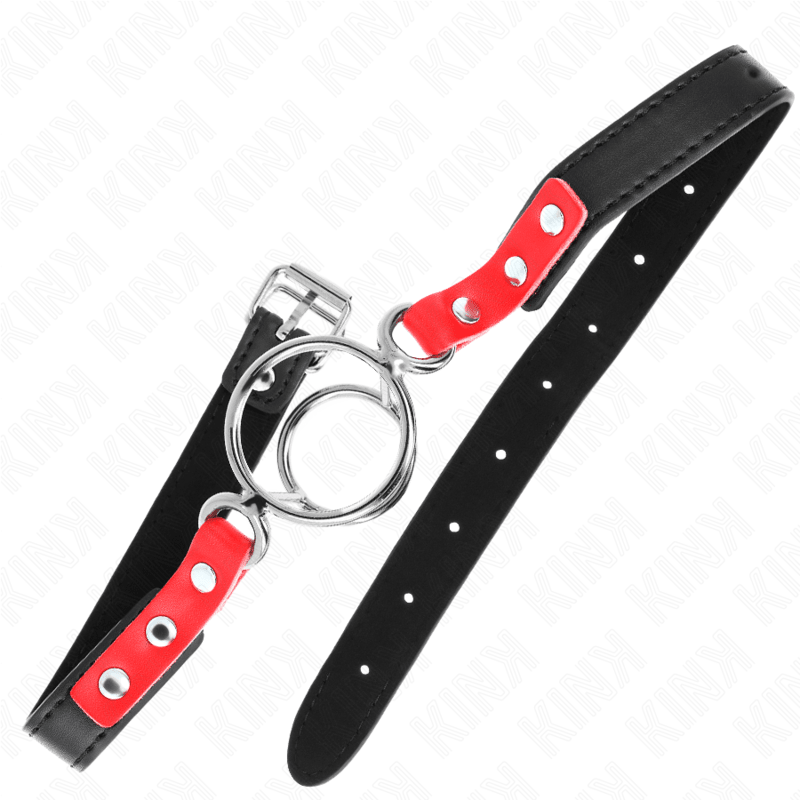 KINK - GAG WITH MULTIPLE O - RINGS 4 / 4.8 CM RED 38 X 56 CM - Kink&Play