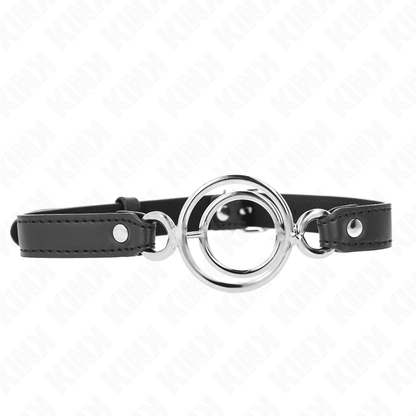 KINK - GAG WITH MULTIPLE O - RINGS 5 CM BLACK 63 X 2.5 CM - Kink&Play