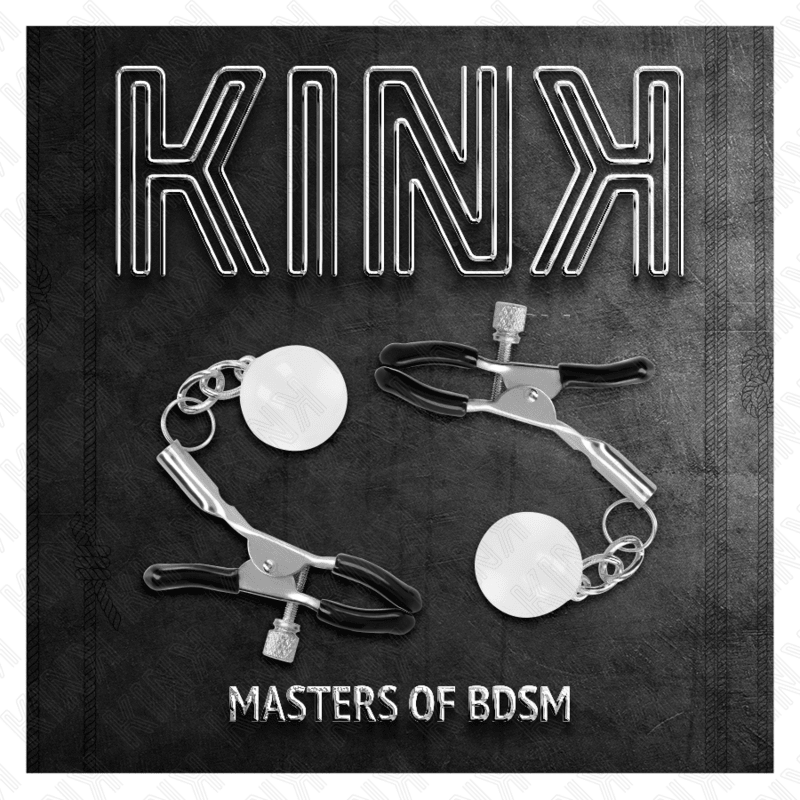 KINK - GLASS BEAD NIPPLE CLAMPS SILVER 6 CM - Kink&Play