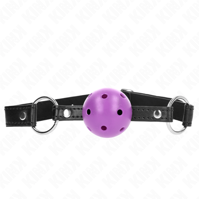 KINK - HOLLOW HARD PURPLE BALL 4.5 CM GAG 63.5 X 2 CM - Kink&Play