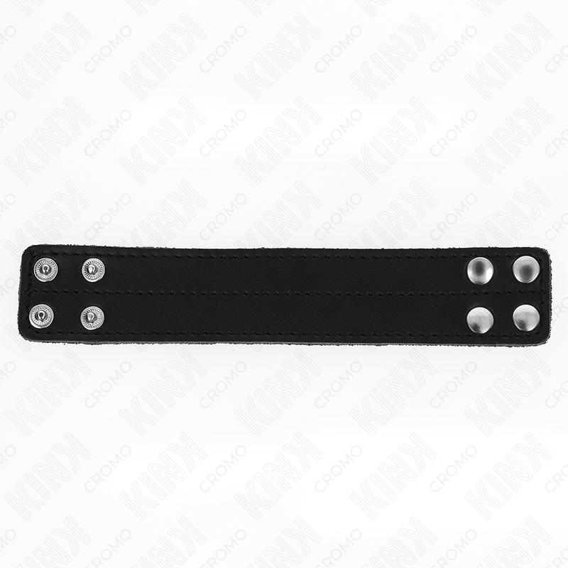 KINK - LEATHER PENIS RING WITH PRESSURE CLOSURE 18.5 X 3.3 CM - Kink&Play
