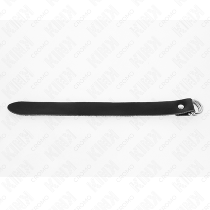 KINK - LEATHER PENIS RING WITH PRESSURE CLOSURE 22 X 2 CM - Kink&Play