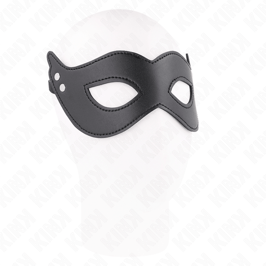 KINK - LEATHERETTE MASK WITH RIVETS MODEL 1 26 x 8 CM - Kink&Play