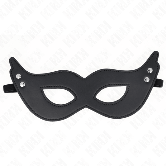 KINK - LEATHERETTE MASK WITH RIVETS MODEL 1 26 x 8 CM - Kink&Play