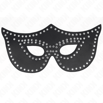 KINK - LEATHERETTE MASK WITH RIVETS MODEL 2 30 x 12 CM - Kink&Play