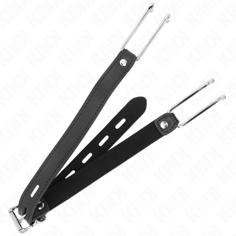 KINK - METAL HOOK GAG 11.5 CM WITH LEATHERETTE STRAP ADJUSTABLE 39 - 58 CM X 2 CM - Kink&Play
