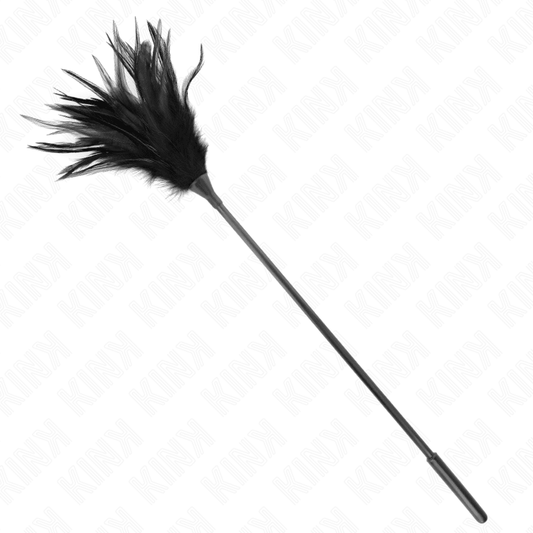 KINK - MULTIPLE BLACK TICKLE FEATHERS 45 CM - Kink&Play